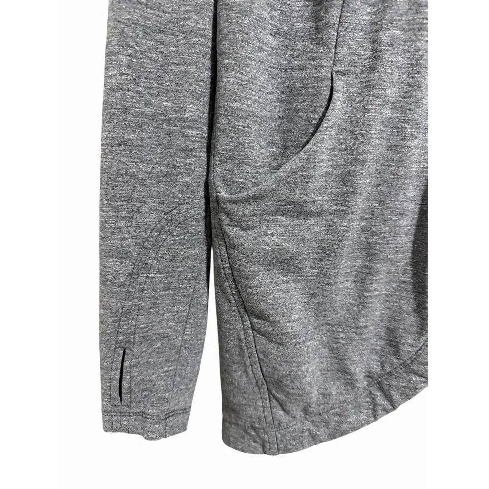Lululemon That's A Wrap‎ Sweater Jacket Heathered Snow Slub Coal Women's Size 4